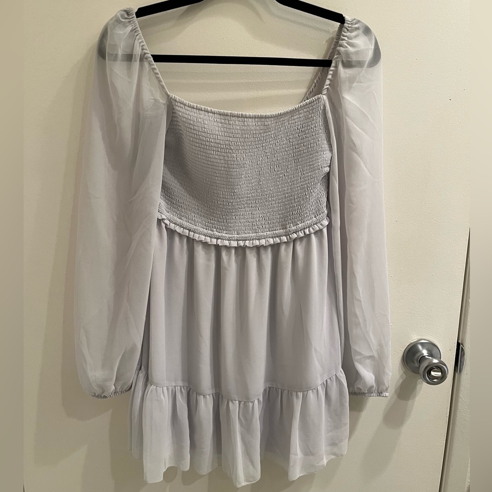 Periwinkle long sleeve mini dress